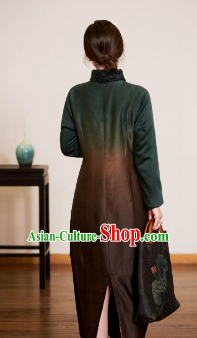 Traditional Chinese Young Women Cheongsam Silk Qipao Dress Traditional Chinese Young Women Cheongsam Silk Qipao Dress