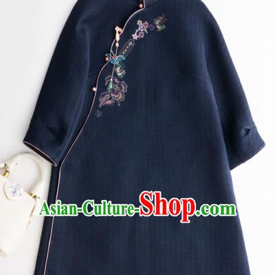Top Grade Traditional Chinese Embroidered Jacket Qipao Upper Outer Garment for Women