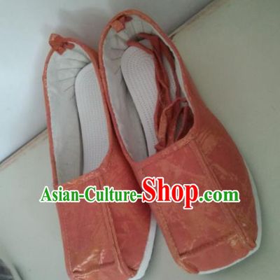 Chinese Traditional Pink Satin Shoes Opera Shoes Hanfu Shoes Ancient Princess Shoes for Women