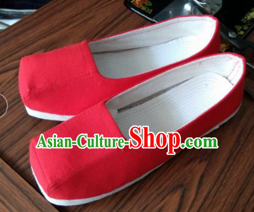 Chinese Kung Fu Shoes Red Shoes Traditional Hanfu Shoes Opera Shoes for Men Chinese Kung Fu Shoes Red Shoes Traditional Hanfu Shoes Opera Shoes for Men