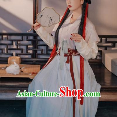 Chinese Ancient Nobility Maidservant Dress Traditional Tang Dynasty Court Lady Costumes for Women