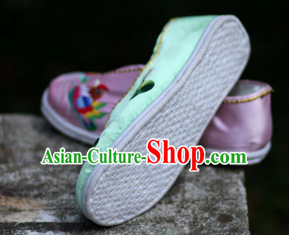 Chinese Traditional National Embroidered Mandarin Duck Lotus Shoes Hanfu Shoes for Women Chinese Traditional National Embroidered Mandarin Duck Lotus Shoes Hanfu Shoes for Women