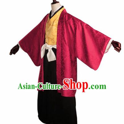 Japanese Cosplay Knight Kimono Traditional Ancient Swordsman Costume for Men