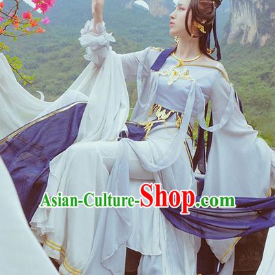 Chinese Cosplay Game Fairy Princess Dress Traditional Ancient Swordsman Costume for Women