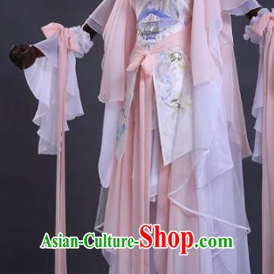 Chinese Cosplay Drama Young Lady Princess Pink Dress Traditional Ancient Female Swordsman Costume for Women