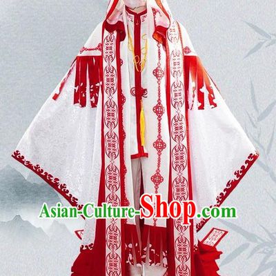 Chinese Cosplay Game Fairy Priest Dress Traditional Ancient Female Swordsman Costume for Women