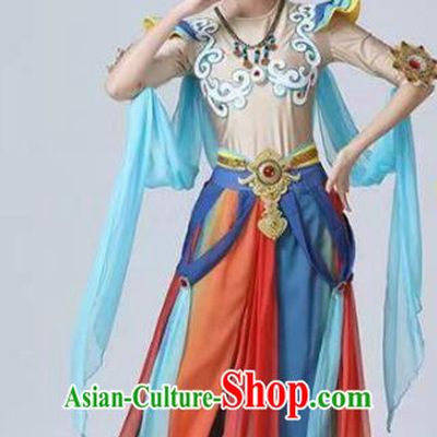 Chinese Classical Dance Dunhuang Flying Apsaras Dress Traditional Stage Show Costume for Women