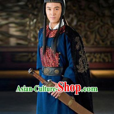 Chinese Traditional Ming Dynasty Imperial Guards Costume Ancient Drama Swordsman Hanfu Clothing for Men