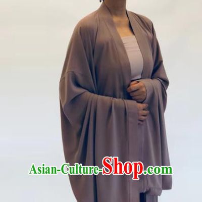 Chinese Traditional Song Dynasty Dowager Countess Grey Costume Ancient Female Civilian Hanfu Dress for Women