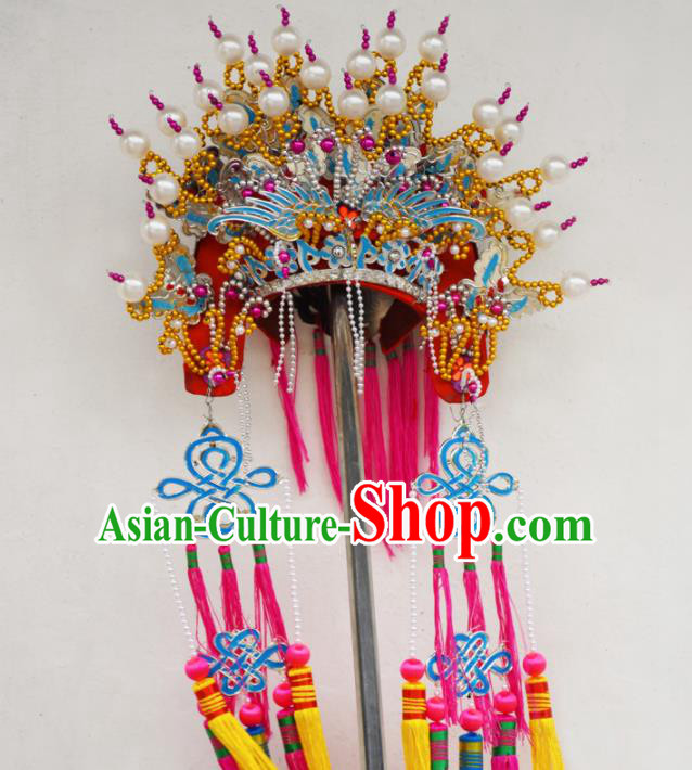 Chinese Traditional Goddess Queen Phoenix Coronet Bodhisattva Hat Hair Accessories Chinese Traditional Goddess Queen Phoenix Coronet Bodhisattva Hat Hair Accessories