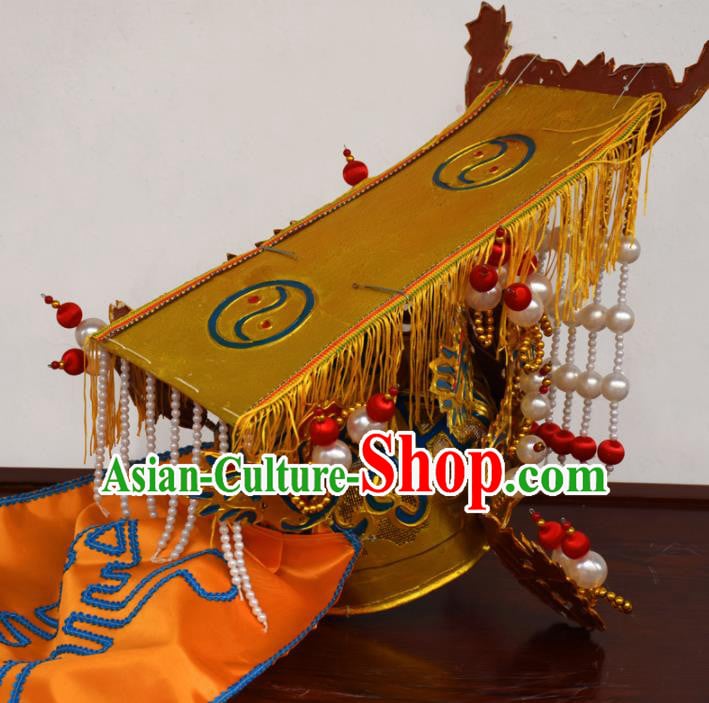 Chinese Traditional Beijing Opera Hat Ancient Emperor Headwear Chinese Traditional Beijing Opera Hat Ancient Emperor Headwear