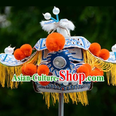 Chinese Traditional Beijing Opera Takefu Hat Ancient God Headwear
