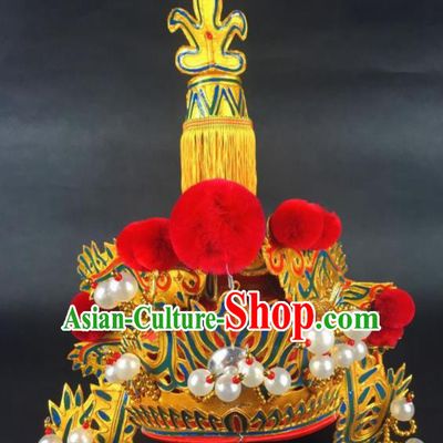 Chinese Traditional Beijing Opera God Takefu Hat Ancient Prime Minister Headwear