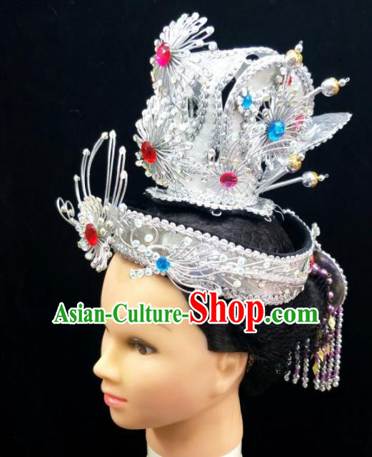 Chinese Traditional Peking Opera Scholar Hat Handmade Ancient Crown Prince Headwear for Men Chinese Traditional Peking Opera Scholar Hat Handmade Ancient Crown Prince Headwear for Men