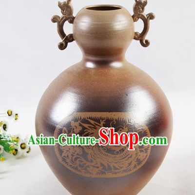 Chinese Traditional Handmade Pottery Vase Craft