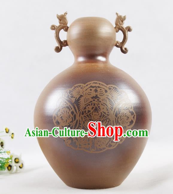 Chinese Traditional Handmade Pottery Vase Craft Chinese Traditional Handmade Pottery Vase Craft
