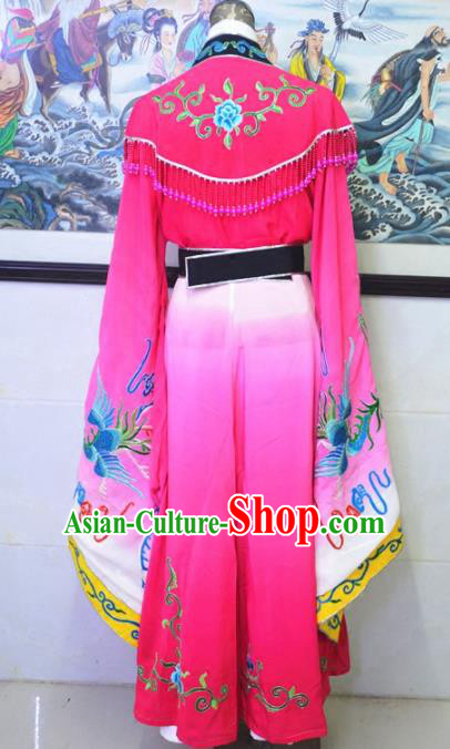 Chinese Traditional Peking Opera Queen Rosy Embroidered Dress Ancient Empress Costume for Women Chinese Traditional Peking Opera Queen Rosy Embroidered Dress Ancient Empress Costume for Women