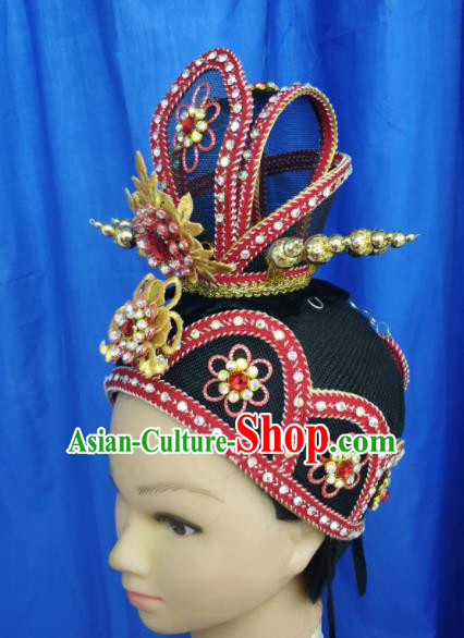 Chinese Traditional Peking Opera Scholar Hat Handmade Ancient Crown Prince Headwear for Men