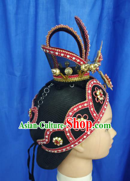 Chinese Traditional Peking Opera Scholar Hat Handmade Ancient Crown Prince Headwear for Men