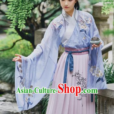 Chinese Ancient Drama Servant Girl Hanfu Dress Traditional Han Dynasty Royal Princess Costumes for Women