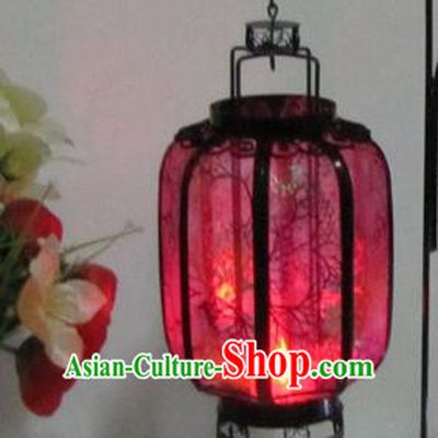 Chinese Traditional Handmade Iron Red Palace Lantern New Year Ceiling Lamp