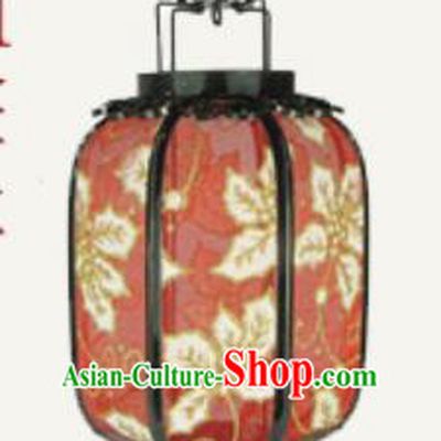 Chinese Traditional Handmade Printing Leaf Red Palace Lantern New Year Iron Ceiling Lamp