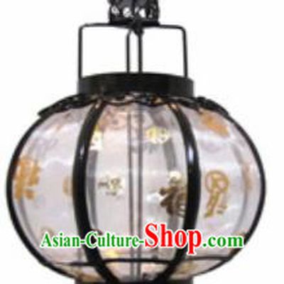 Chinese Classical White Veil Round Palace Lantern Traditional Handmade Ironwork Ceiling Lamp