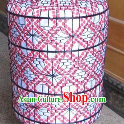 Chinese Outdoor Classical Pink Palace Lantern Traditional Handmade Ironwork Ceiling Lamp