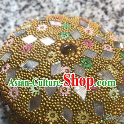 Nepal Traditional Nationality Golden Beads Jewel Case Indian Jewellery Box