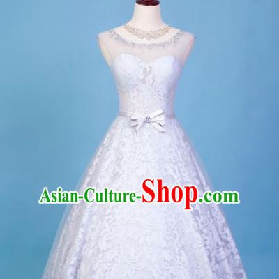 Top Grade Compere Grey Full Dress Annual Gala Stage Show Costume for Women