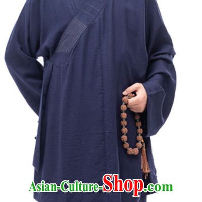Blue Color Ancient Chinese Style Monk Dresses Monk Garment for Men