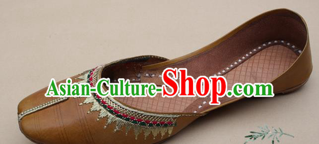Asian Nepal National Handmade Shoes Indian Traditional Folk Dance Leather Shoes for Women Asian Nepal National Handmade Shoes Indian Traditional Folk Dance Leather Shoes for Women