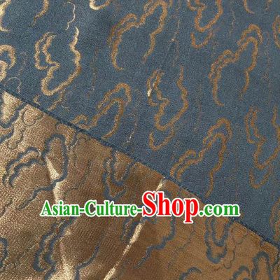 Asian Chinese Traditional Clouds Pattern Design Grey Gambiered Guangdong Gauze Fabric Silk Material