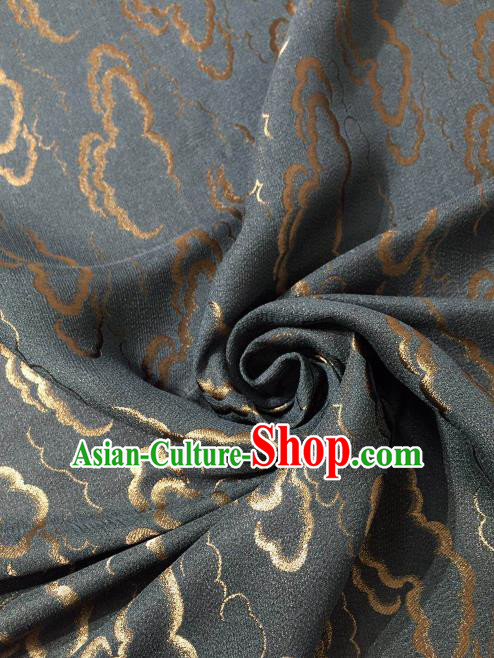Asian Chinese Traditional Clouds Pattern Design Grey Gambiered Guangdong Gauze Fabric Silk Material Asian Chinese Traditional Clouds Pattern Design Grey Gambiered Guangdong Gauze Fabric Silk Material