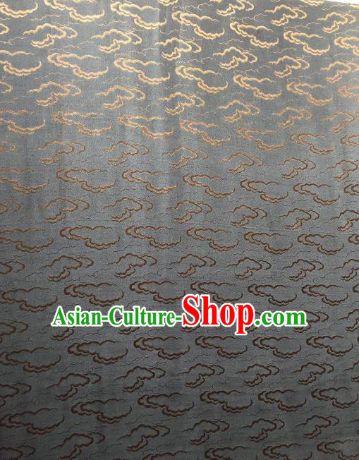 Asian Chinese Traditional Clouds Pattern Design Grey Gambiered Guangdong Gauze Fabric Silk Material Asian Chinese Traditional Clouds Pattern Design Grey Gambiered Guangdong Gauze Fabric Silk Material