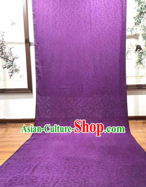Asian Chinese Traditional Cherry Blossom Pattern Design Purple Gambiered Guangdong Gauze Fabric Silk Material Asian Chinese Traditional Cherry Blossom Pattern Design Purple Gambiered Guangdong Gauze Fabric Silk Material
