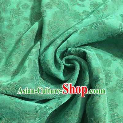 Asian Chinese Traditional Roses Pattern Design Green Gambiered Guangdong Gauze Fabric Silk Material