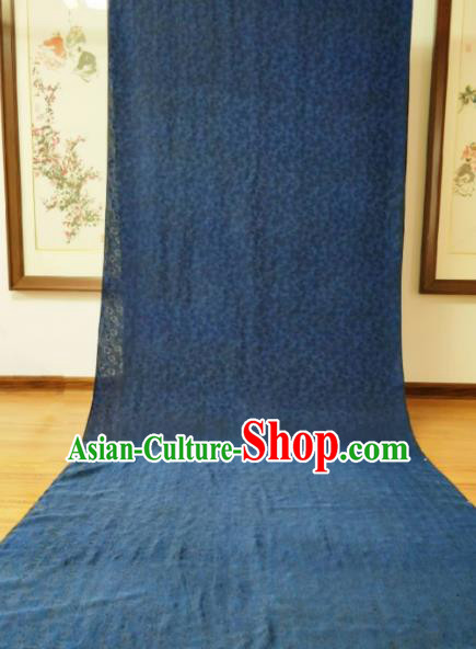 Asian Chinese Traditional Roses Pattern Design Navy Gambiered Guangdong Gauze Fabric Silk Material Asian Chinese Traditional Roses Pattern Design Navy Gambiered Guangdong Gauze Fabric Silk Material
