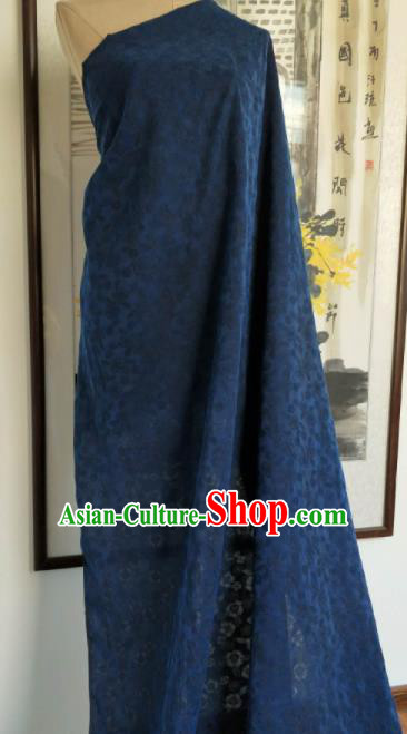 Asian Chinese Traditional Roses Pattern Design Navy Gambiered Guangdong Gauze Fabric Silk Material Asian Chinese Traditional Roses Pattern Design Navy Gambiered Guangdong Gauze Fabric Silk Material