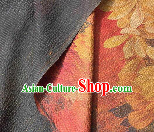 Asian Chinese Traditional Peony Pattern Design Gambiered Guangdong Gauze Fabric Silk Material Asian Chinese Traditional Peony Pattern Design Gambiered Guangdong Gauze Fabric Silk Material