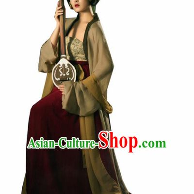 Chinese Ancient Courtesan Hanfu Dress Traditional Tang Dynasty Court Lady Dance Costumes for Women