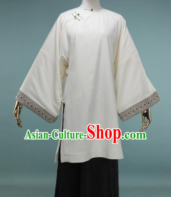 Chinese Traditional White Cheongsam Costume Republic of China Mandarin Qipao Dress for Women Chinese Traditional White Cheongsam Costume Republic of China Mandarin Qipao Dress for Women