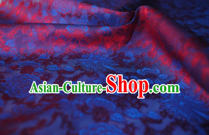 Asian Chinese Traditional Peony Pattern Design Wine Red Gambiered Guangdong Gauze Fabric Silk Material Asian Chinese Traditional Peony Pattern Design Wine Red Gambiered Guangdong Gauze Fabric Silk Material
