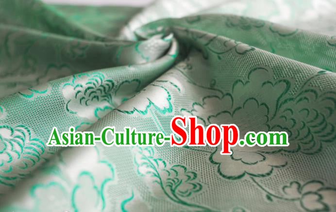 Asian Chinese Traditional Green Roses Pattern Design Gambiered Guangdong Gauze Fabric Silk Material Asian Chinese Traditional Green Roses Pattern Design Gambiered Guangdong Gauze Fabric Silk Material