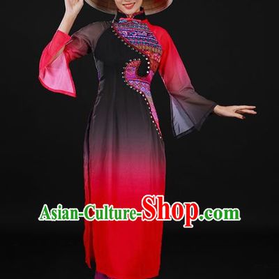Chinese Spring Festival Gala Classical Dance Qipao Dress Traditional Chorus Costume for Women