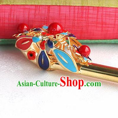 Korean Traditional Wedding Bride Golden Hairpins Asian Korea Hanbok Hair Accessories for Women