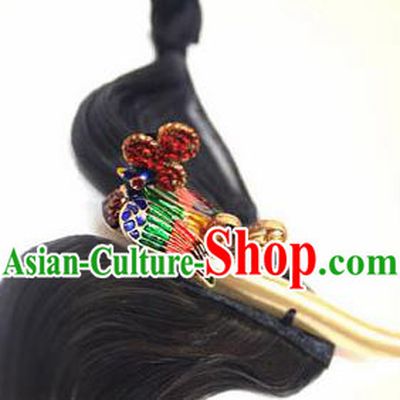 Korean Traditional Wedding Bride Crystal Phoenix Hairband Asian Korea Hanbok Hair Accessories for Women