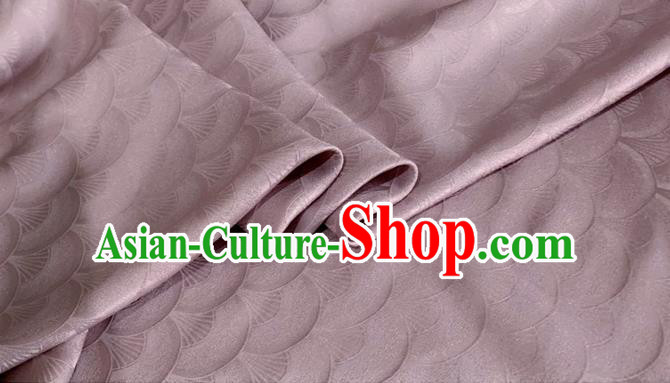 Asian Chinese Classical Scale Pattern Design Lilac Brocade Jacquard Fabric Traditional Cheongsam Silk Material Asian Chinese Classical Scale Pattern Design Lilac Brocade Jacquard Fabric Traditional Cheongsam Silk Material