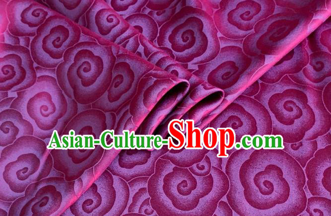 Asian Chinese Classical Clouds Pattern Design Rosy Brocade Jacquard Fabric Traditional Cheongsam Silk Material Asian Chinese Classical Clouds Pattern Design Rosy Brocade Jacquard Fabric Traditional Cheongsam Silk Material