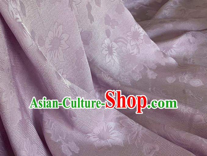 Asian Chinese Classical Flowers Pattern Design Lilac Brocade Jacquard Fabric Traditional Cheongsam Silk Material Asian Chinese Classical Flowers Pattern Design Lilac Brocade Jacquard Fabric Traditional Cheongsam Silk Material